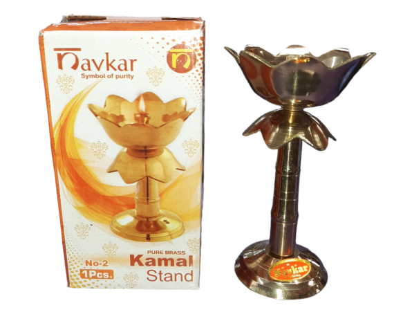 Kamal (Lotus) Shape Brass Diya 5"
