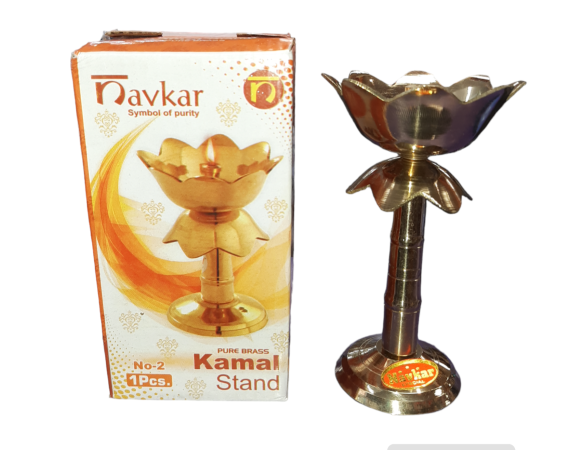 Kamal (Lotus) Shape Brass Diya 5"